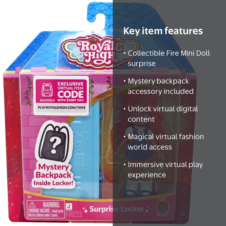 Jazwares Royale High Surprise Locker Fire Mini Doll, Mystery
