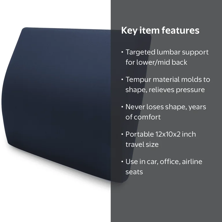 TEMPUR LUMBAR SUPPORT ネイビー 未使用に近い美品 TEMPUR LUMBAR SUPPORT ネイビー 未使用に近い美品 Amazon.com: Tempur