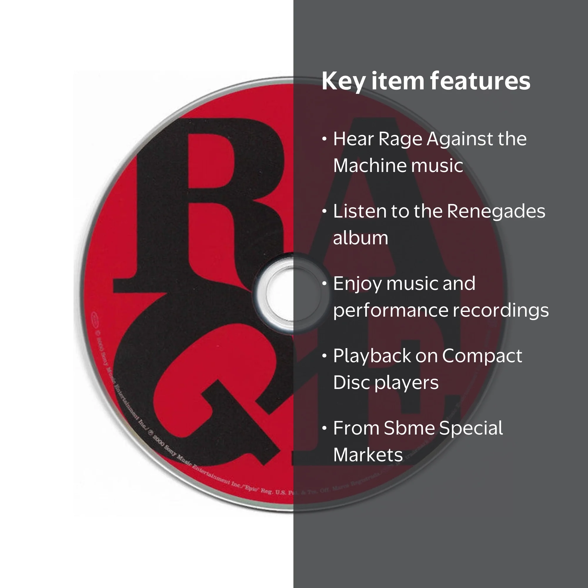 Rage Against The Machine, CD, Renegades, Music & Performance