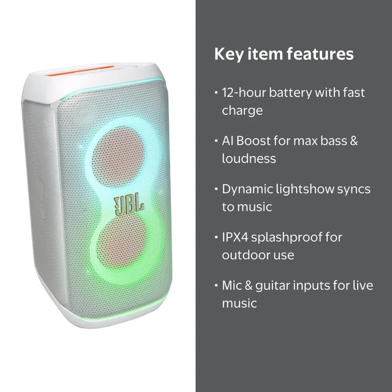 JBL PartyBox Club 120 Portable Party Speaker with Lightshow
