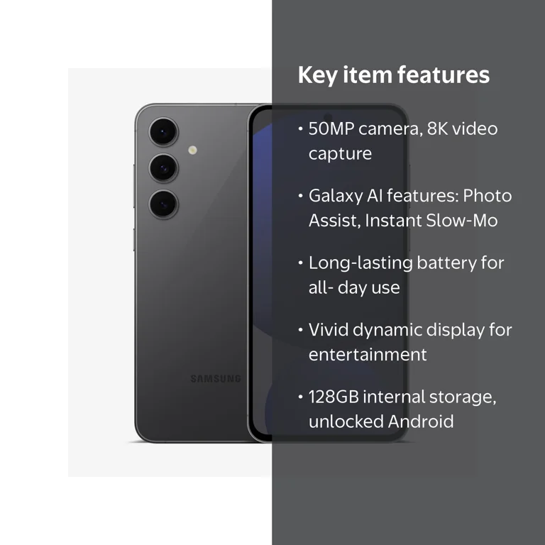 Samsung Galaxy S24 FE 128GB Unlocked Smartphone with 50MP Camera