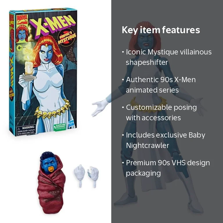 Hasbro 6 inch Marvel Legends X-Men Animated Series: Mystique 90s