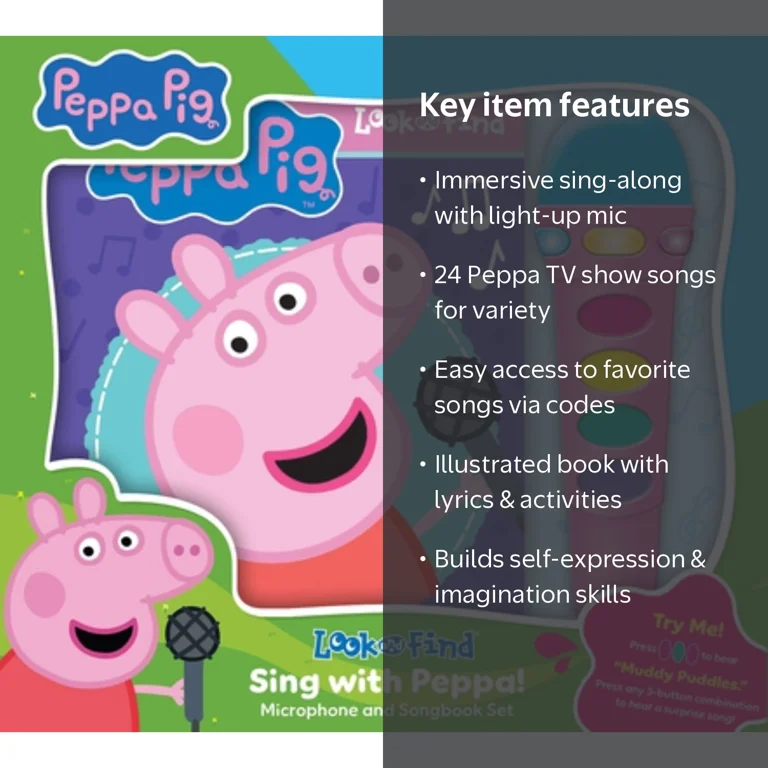Peppa Pig - Sing with Peppa! Karaoke Microphone & Look and Find