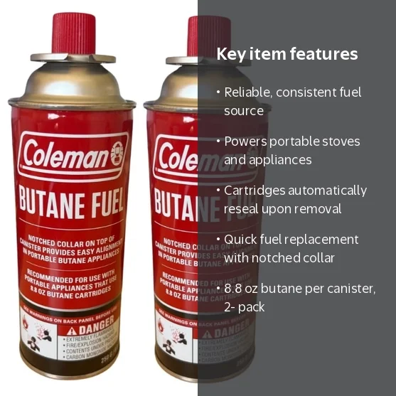 Coleman Butane Canister for Portable Stoves, 8.8oz, 2 Pack