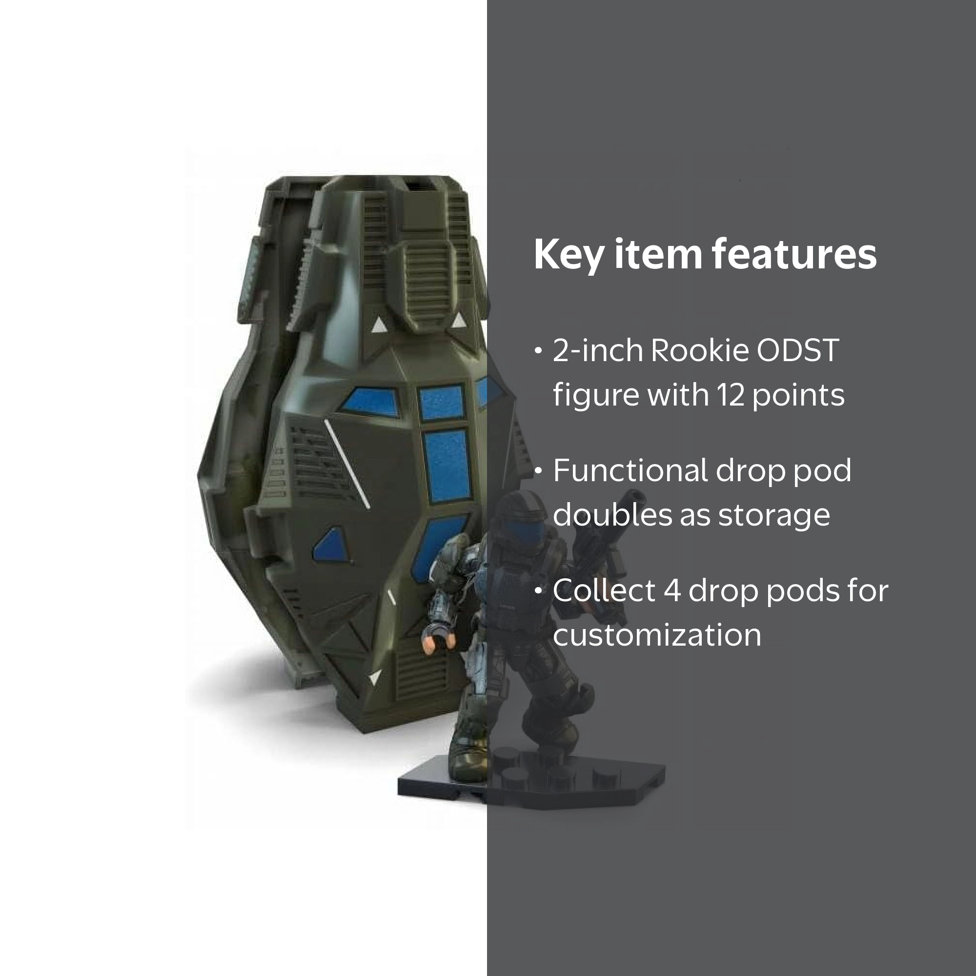 MEGA Halo ODST Rookie Drop Pod Micro Action Figure HNC75 - Walmart.com