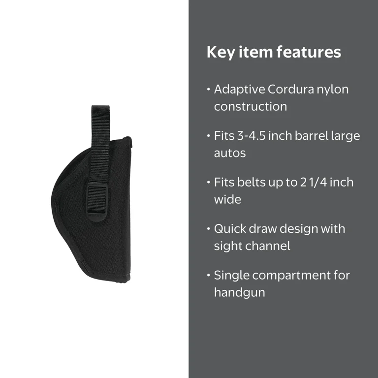 UNCLE MIKES SIDEKICK HIP HOLSTER NYLON BLACK LARGE AUTO - Walmart.com
