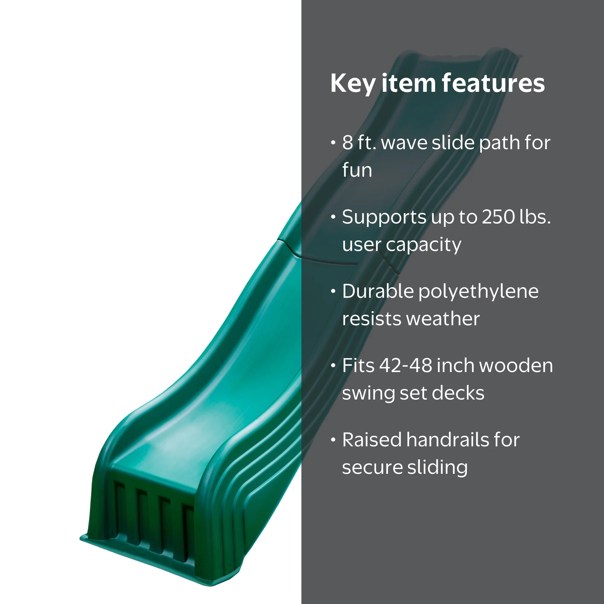 Swing-N-Slide 2 Piece Cool Wave Plastic Slide for 4 Foot Decks