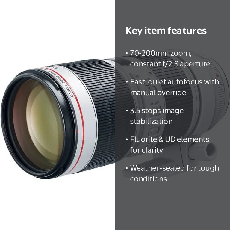 Canon EF 70-200mm f/2.8L IS III USM Lens - Versatile Telephoto