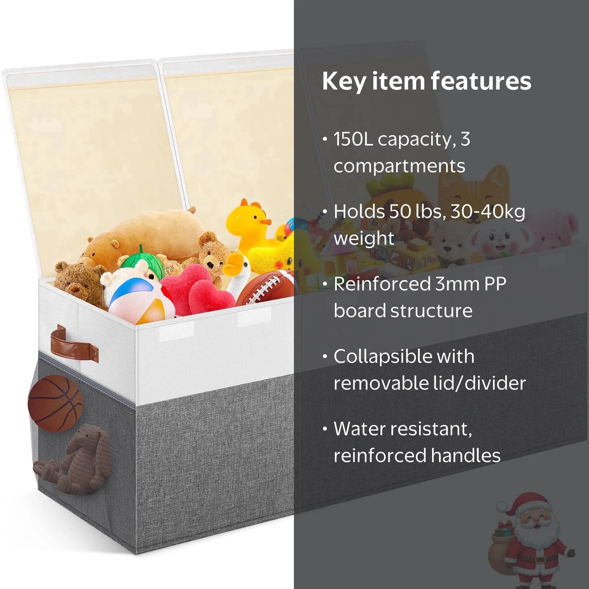 TANGKA, Toy Box, Extra Large Kids Toy Storage 40