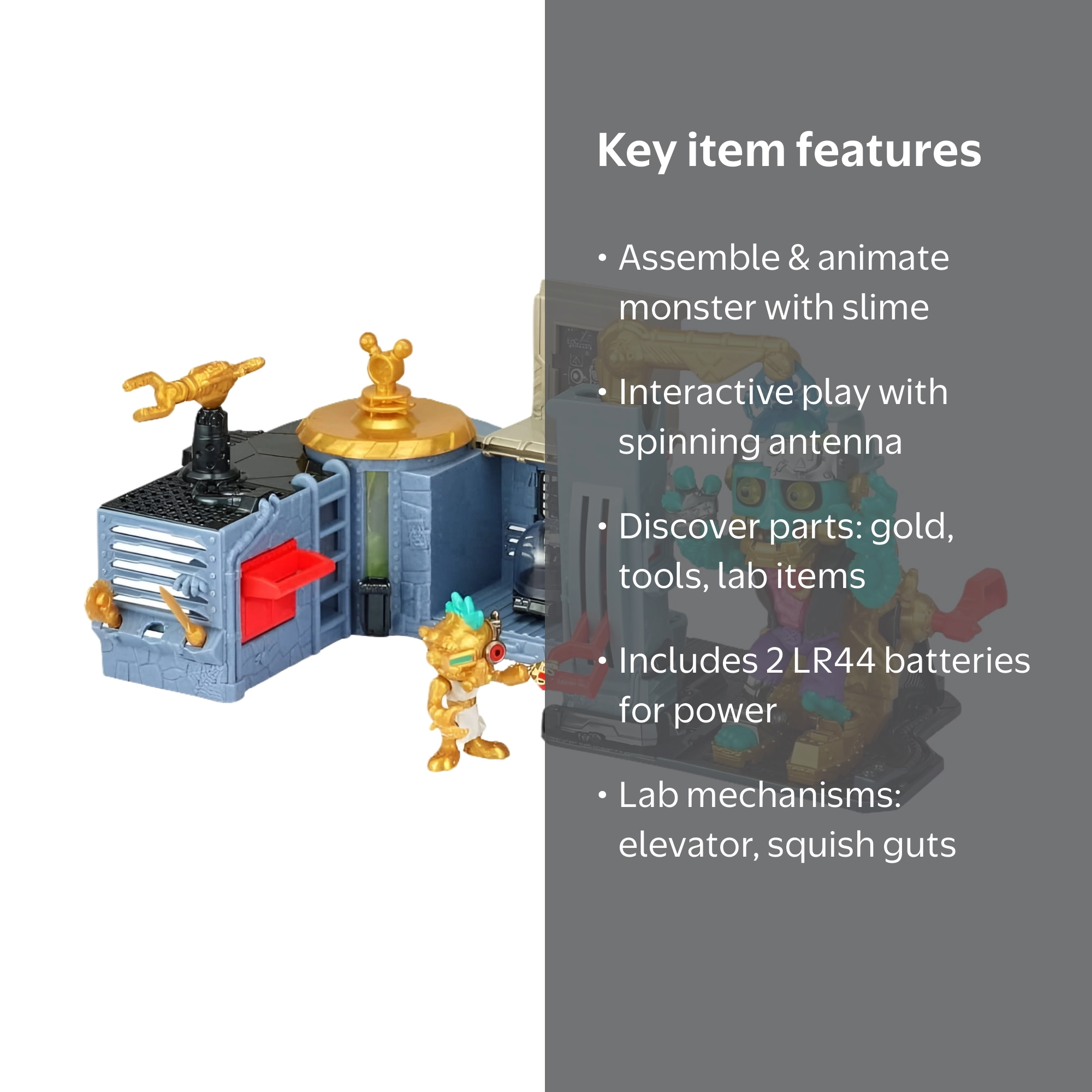 Treasure X: Glow in the Dark Mega Monster Lab with Real Gold