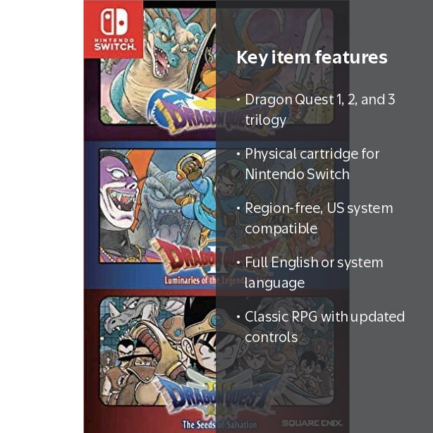 Square Enix Dragon Quest 1-3 Collection Game for Nintendo Switch
