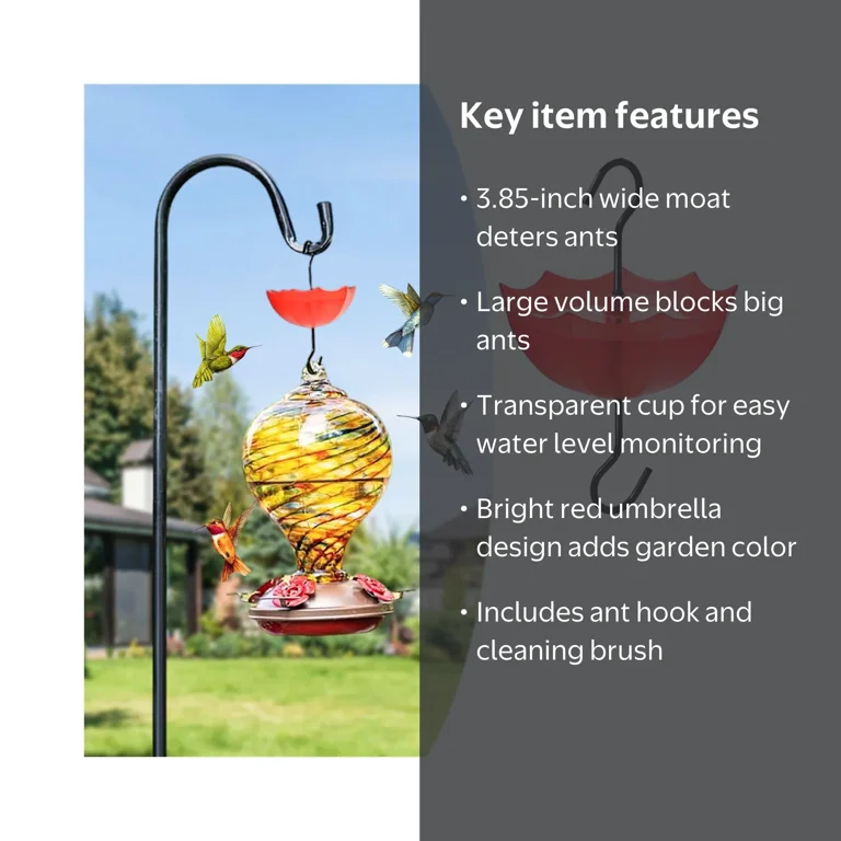 Blukids Ant Moat for Hummingbird Feeders, Vintage Style Blukids Ant Moat for Hummingbird Feeders, Vintage Style