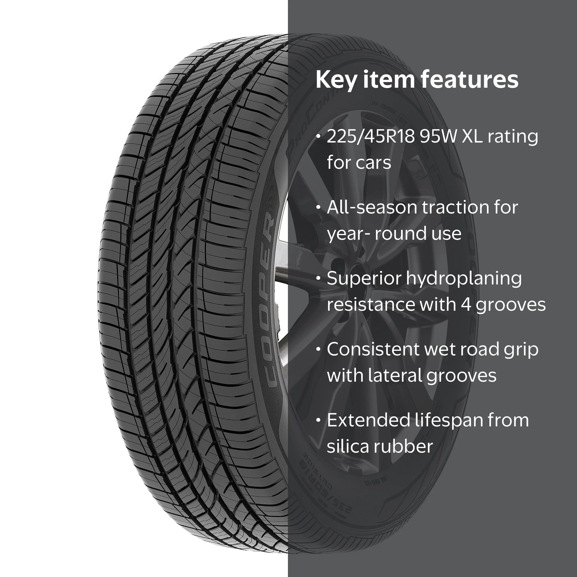 Cooper ProControl All Season Passenger Tire 225/45R18 95W XL