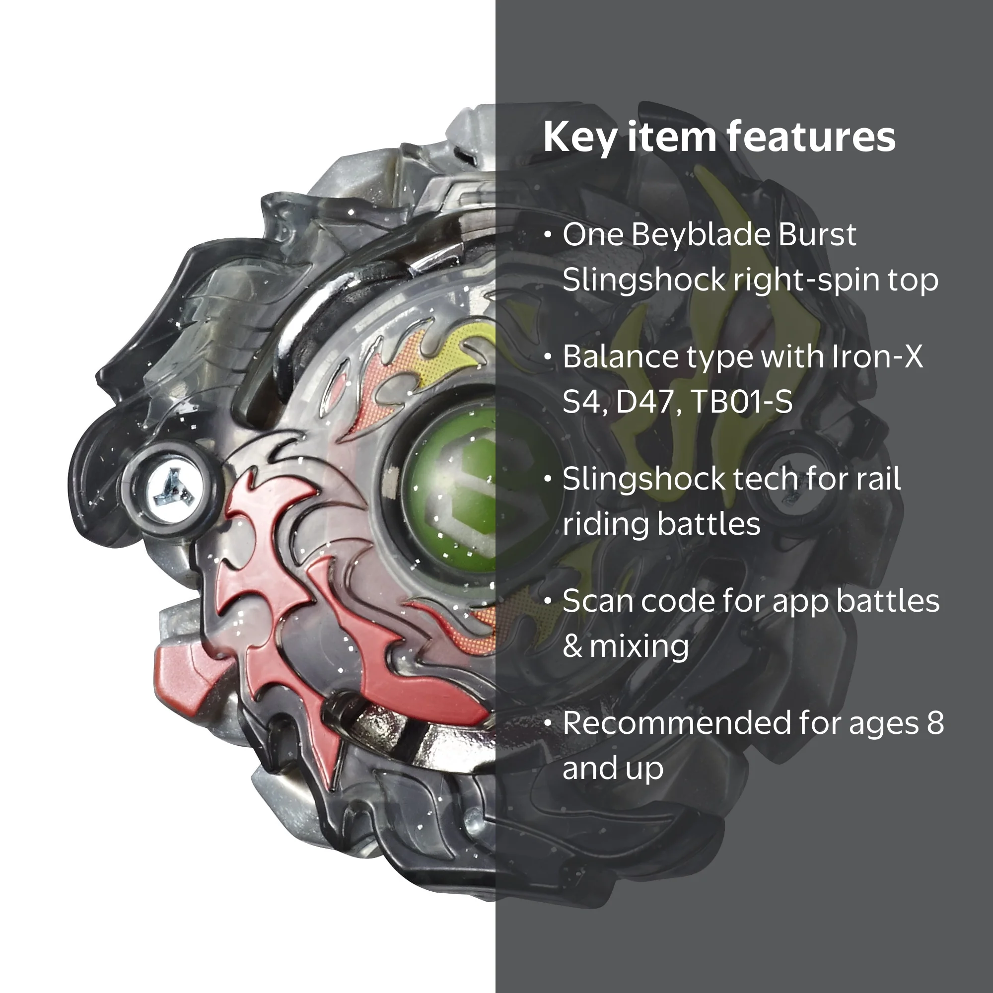 Beyblade Burst Turbo Slingshock Single Top Iron-X Surtr S4