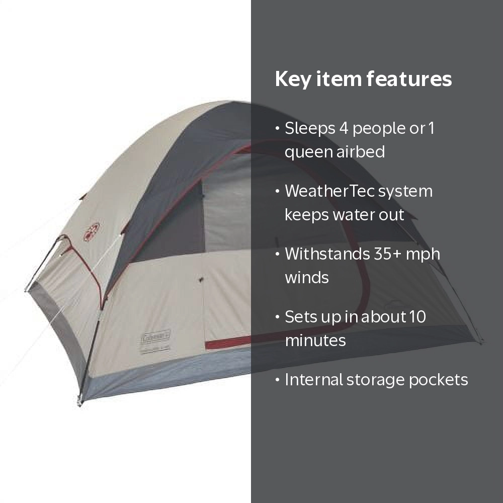 Coleman Highline 4-Person Dome Tent, 9' x 7' - Walmart.com