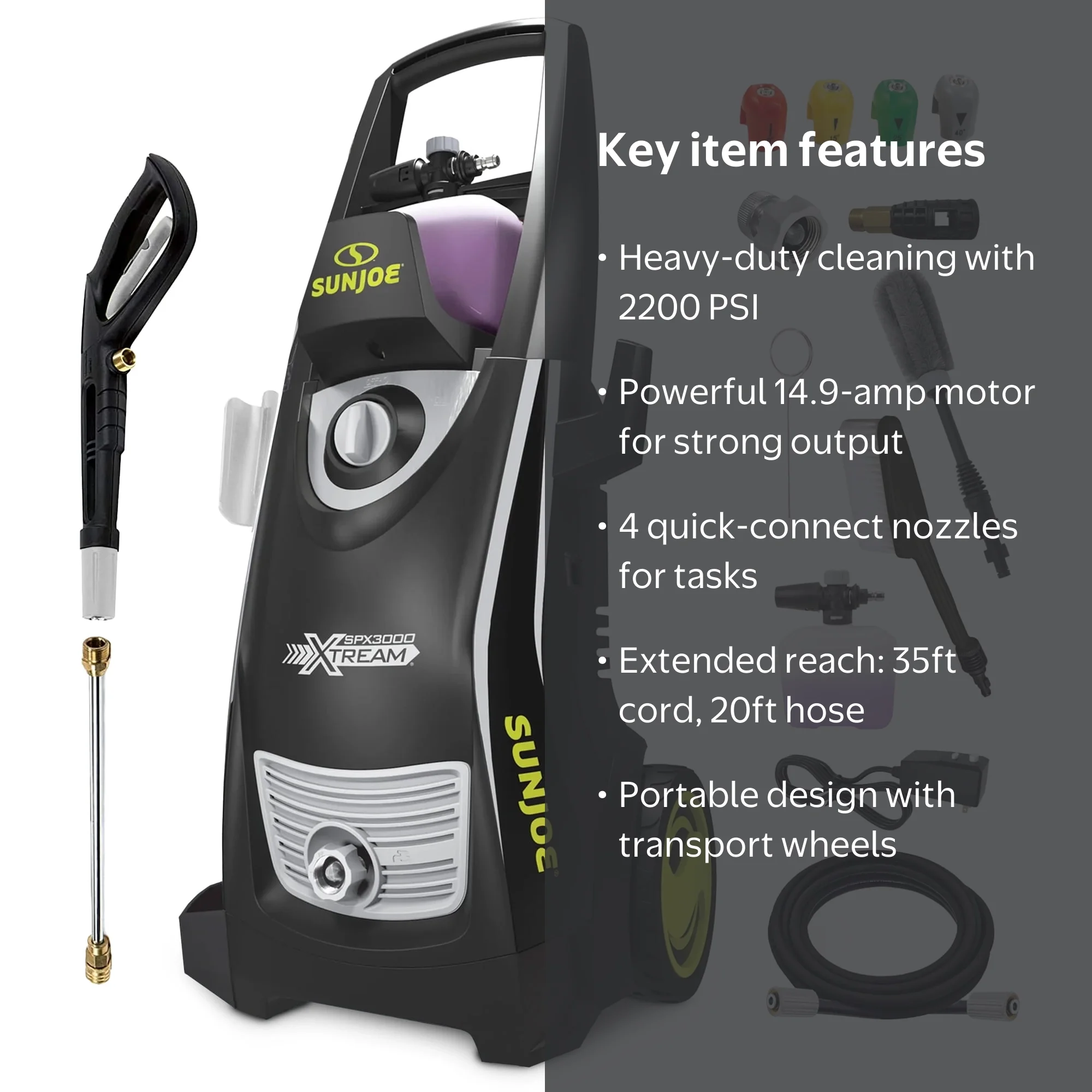 Sun Joe Electric Pressure Washer, SPX3000-XT1, Open Box - Walmart.com