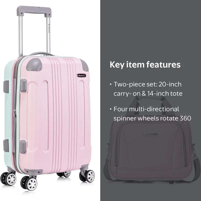 Rockland, Hardside Spinner Wheel Luggage, 20-inch Carry-On, Mint