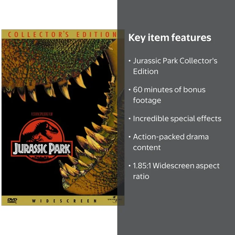 Jurassic Park Collector's Edition Widescreen (DVD) - Walmart.com