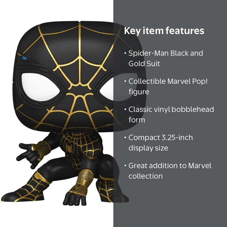 Funko, Marvel, Spider-Man: No Way Home, Black and Gold Suit