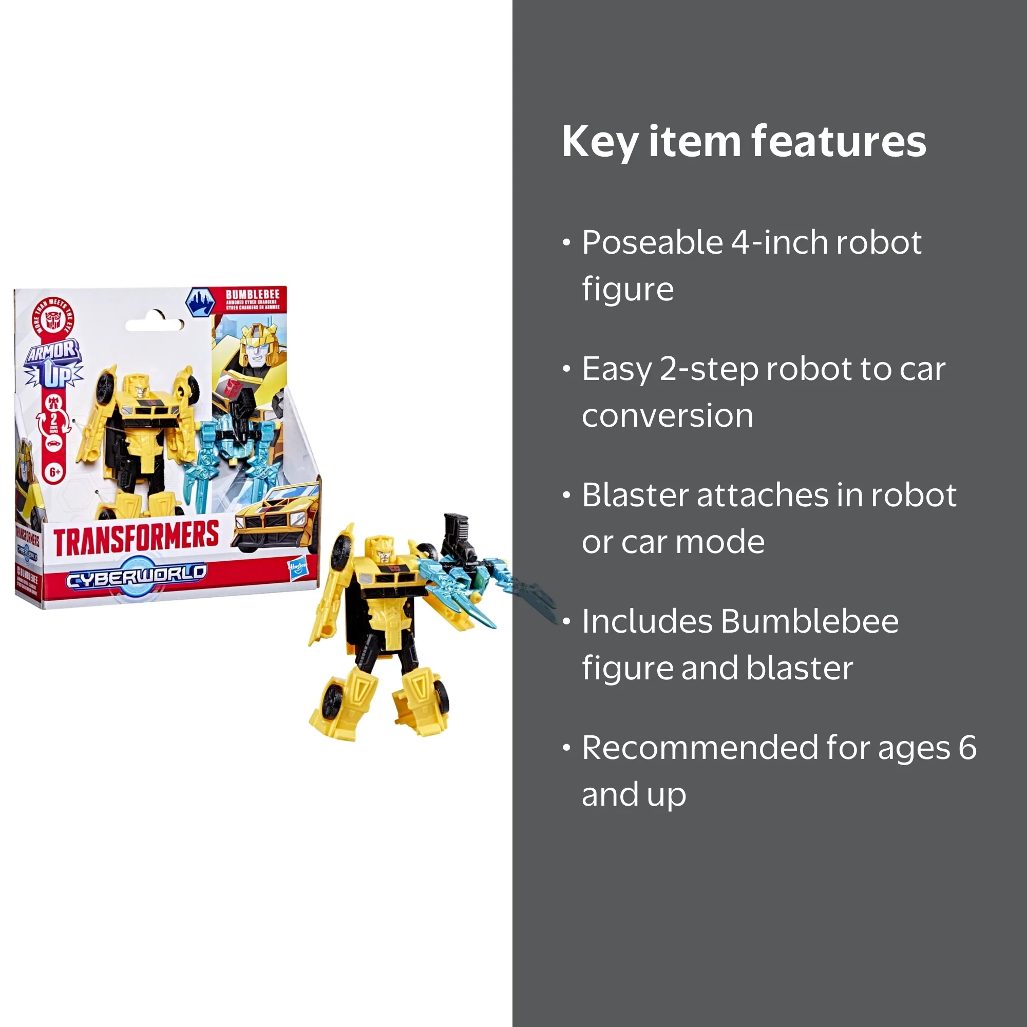 Transformers Toys CYBERWORLD Armored Cyber Changers Bumblebee
