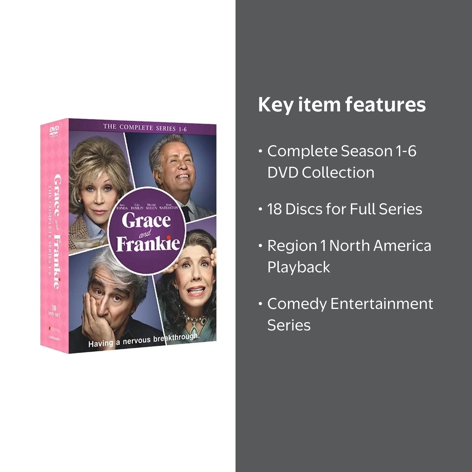 Grace and Frankie Complete Series Season 1-6 (DVD) - Walmart.com