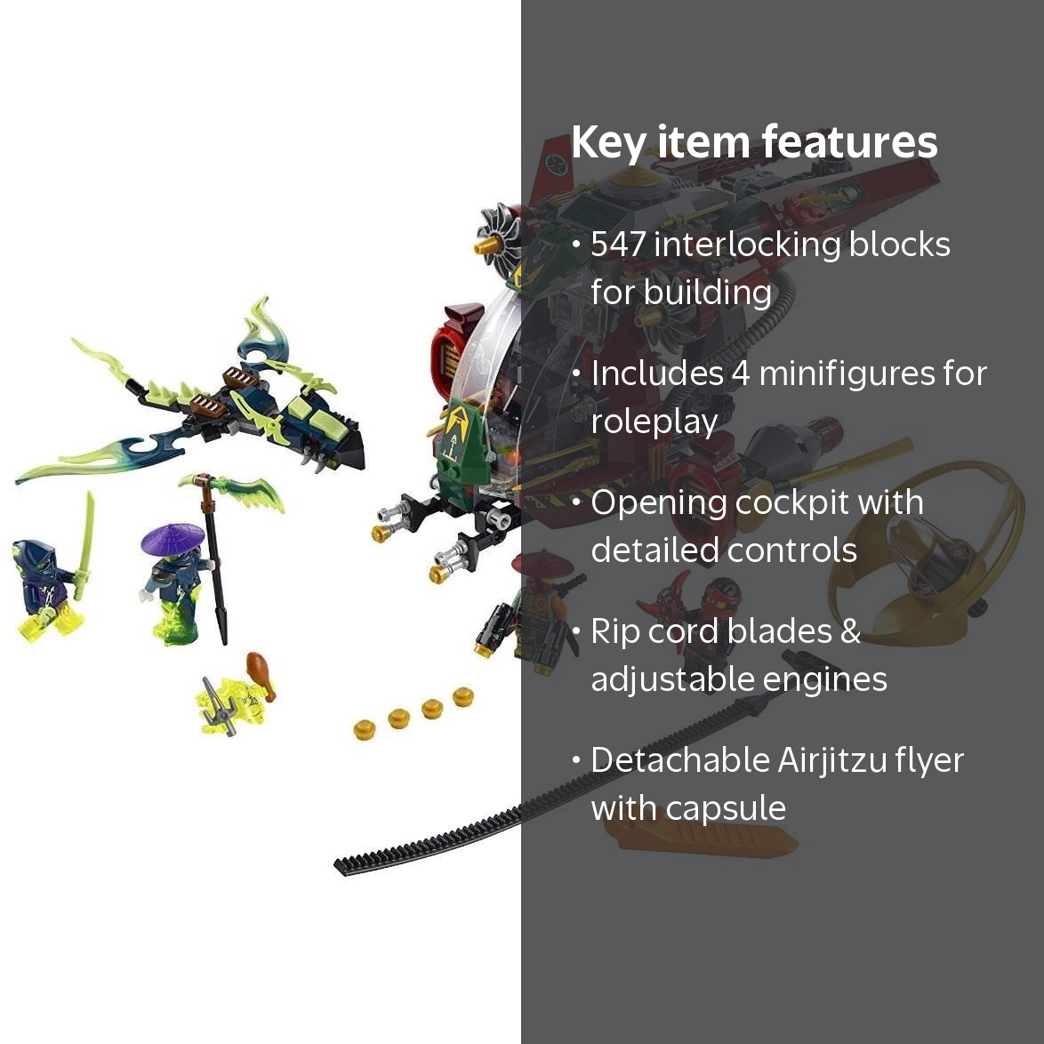 LEGO Ninjago Ronin R.E.X. Ninja Interlocking Block Building Set