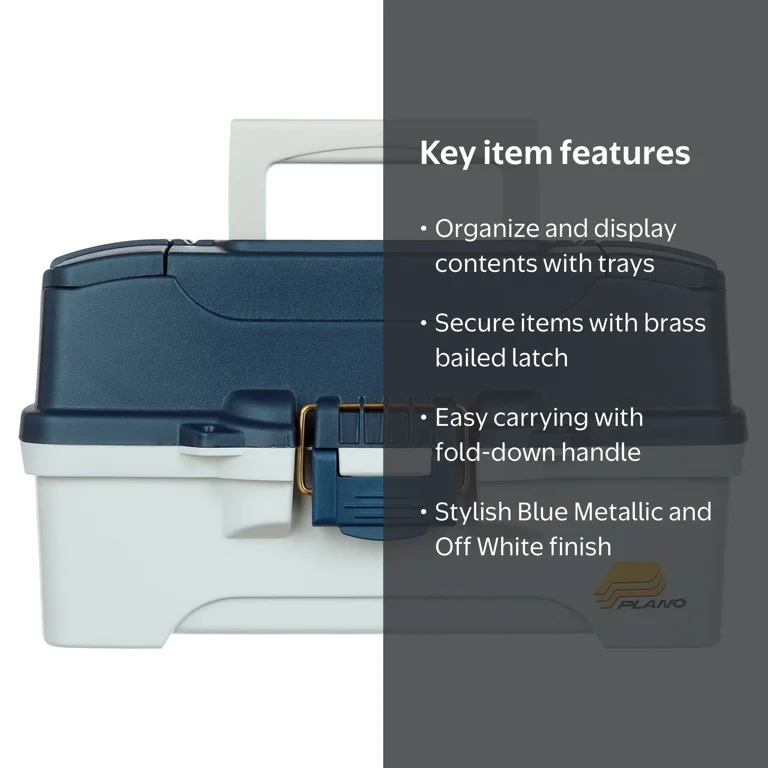 Plano 2 Tray Tackle Box, Classic Cantilever Design - Walmart.com