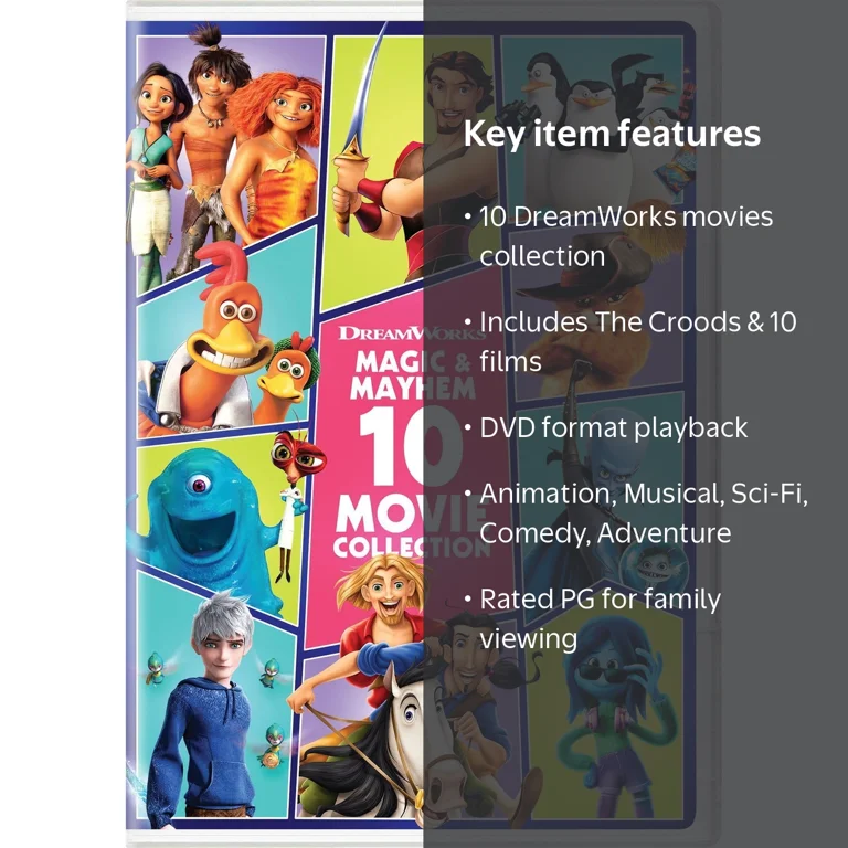 SDS, DreamWorks Magic and Mayhem 10-Movie Collection, DVD