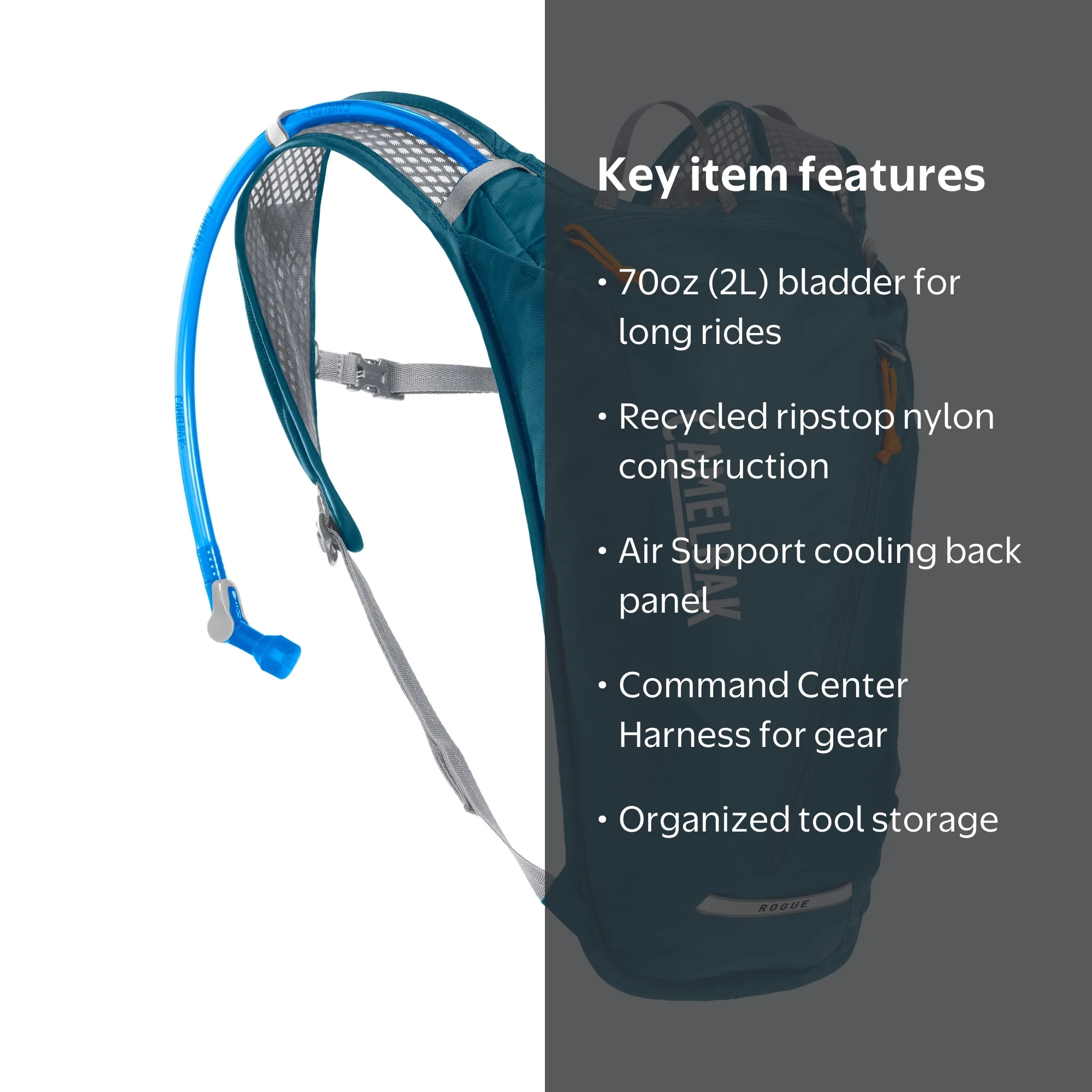 CamelBak Rogue Light 7 70oz MTB Pack, Moroccan Blue - Walmart.com