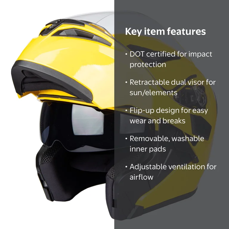 full face yellow motorcycle helmet HJC i11 Instant 2XL Features carbon construction and CE certified Leatt - Helmet Kit Moto