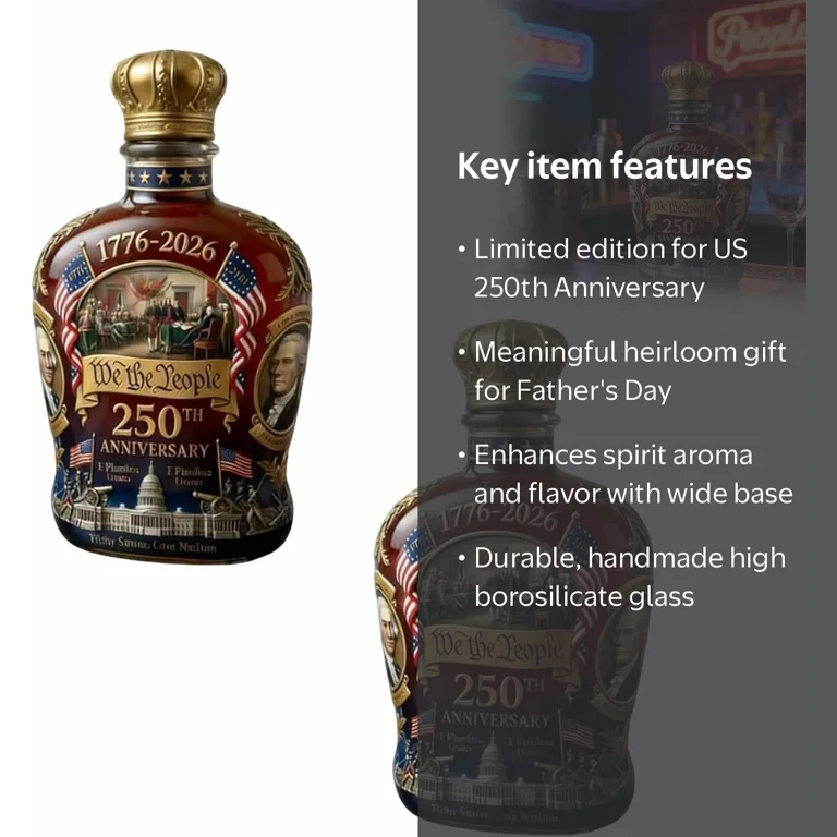 U.S. 250th Anniversary Commemorative Whiskey Bottle, 250