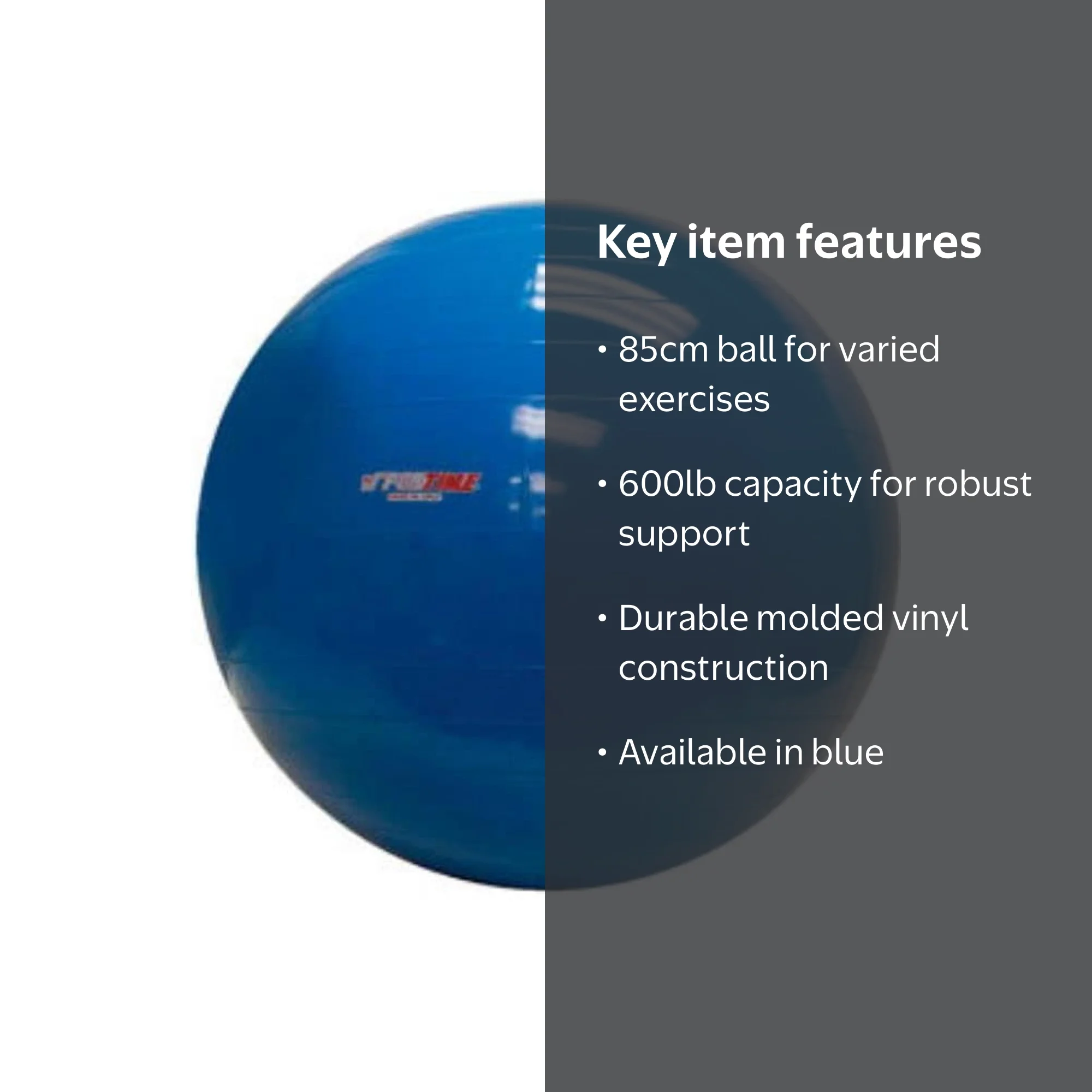 PhysioGymnic molded vinyl inflatable ball, 85 cm (34