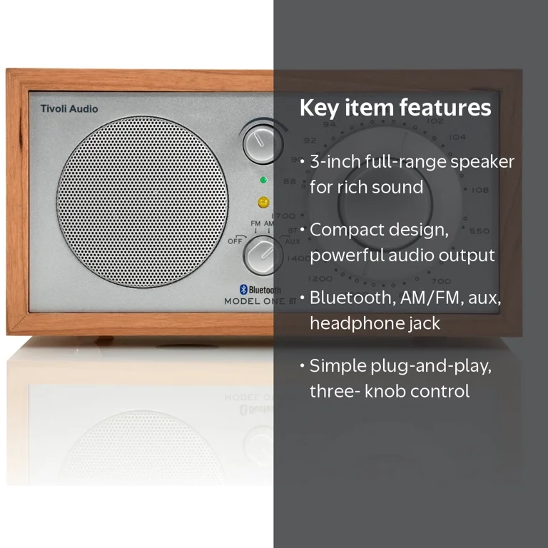 Tivoli Audio Model One Bluetooth AM/FM Radio & Speaker (Cherry