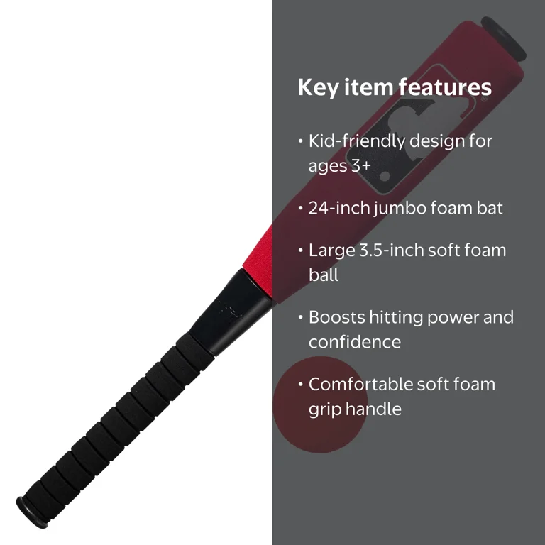 Franklin Sports, MLB Kids Foam Baseball Bat + Ball Set, 24