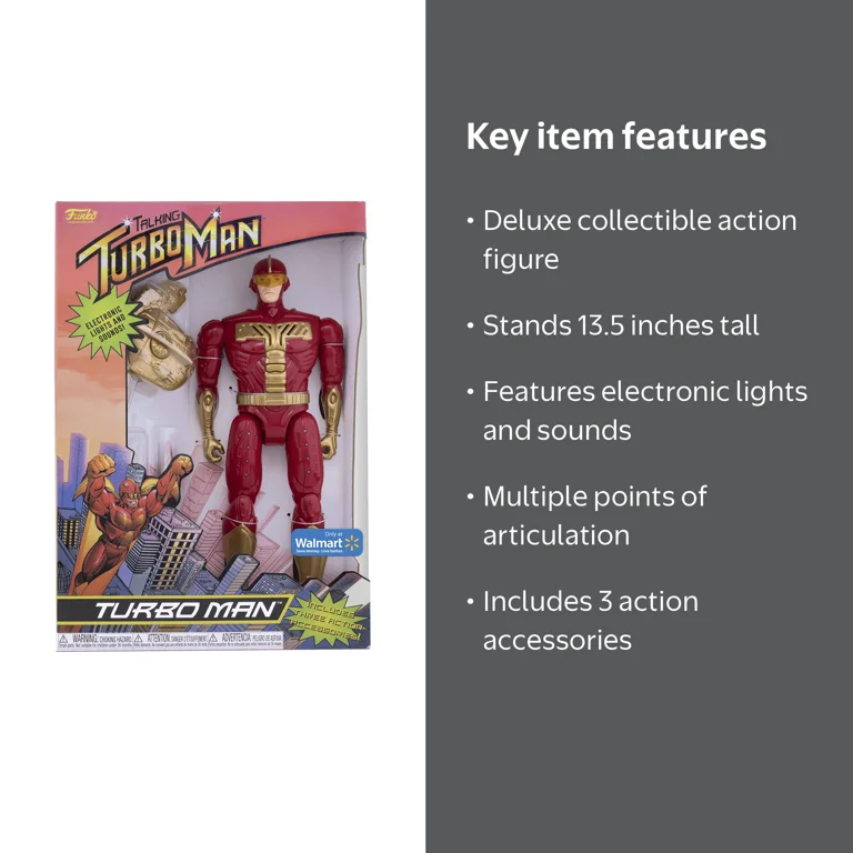 Funko Collectible Action Figure: Turbo Man with Lights and Sounds