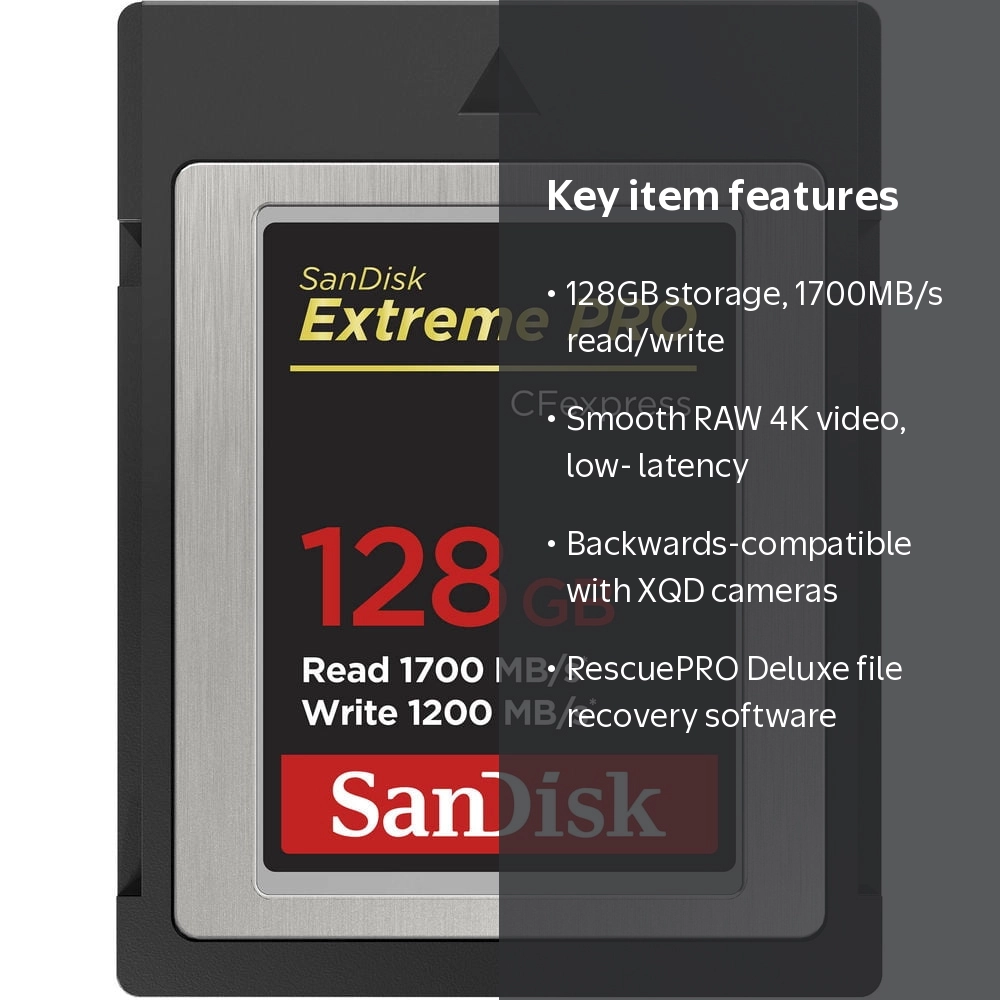 SanDisk Extreme PRO 128GB CFexpress Type B Memory Card - Camera