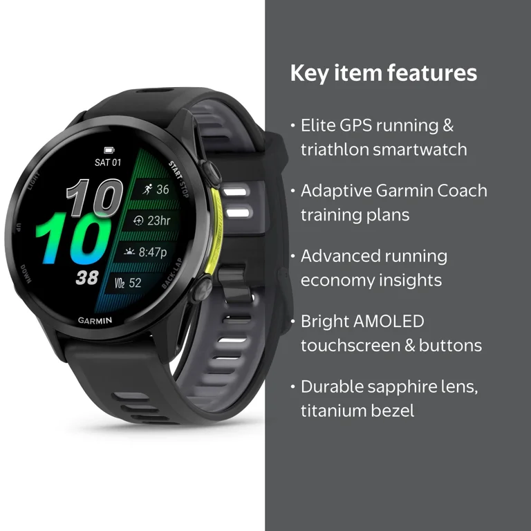 GARMIN Forerunner 970 GPS Smartwatch, Fiber-Reinforced Polymer