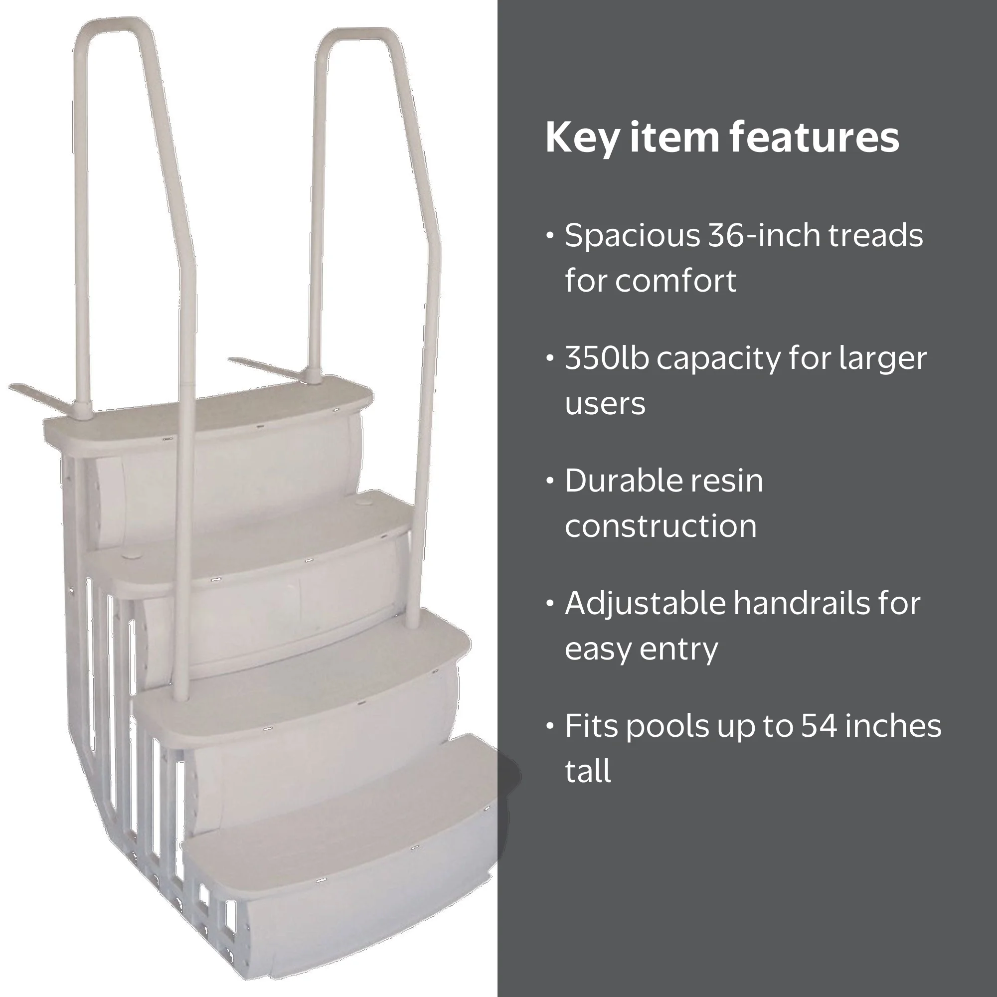 Main Access, Main Access Easy Entry 36in. Drop-In Step, 200400T