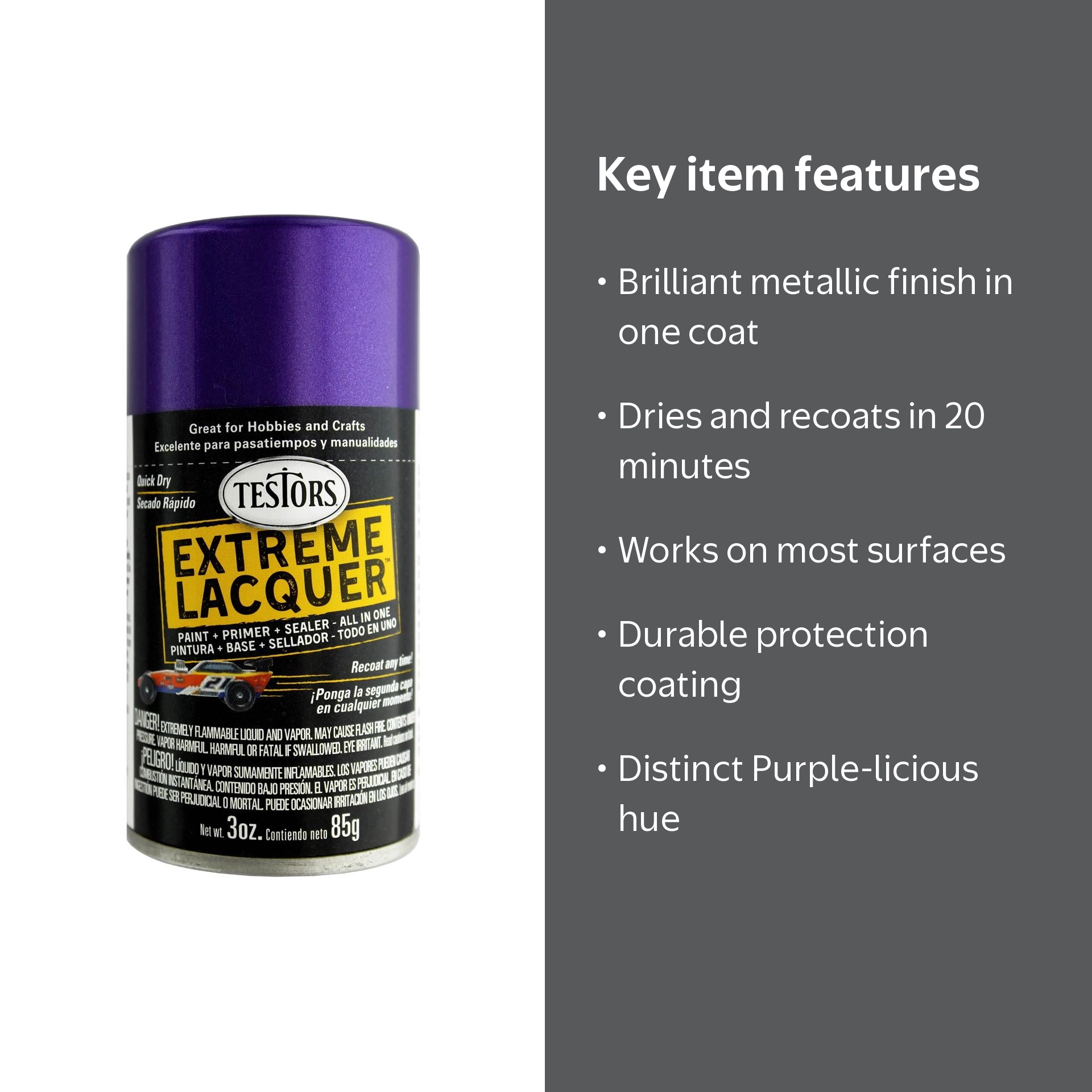 Testors Extreme Lacquer Spray Purple-licious 3oz - Walmart.com
