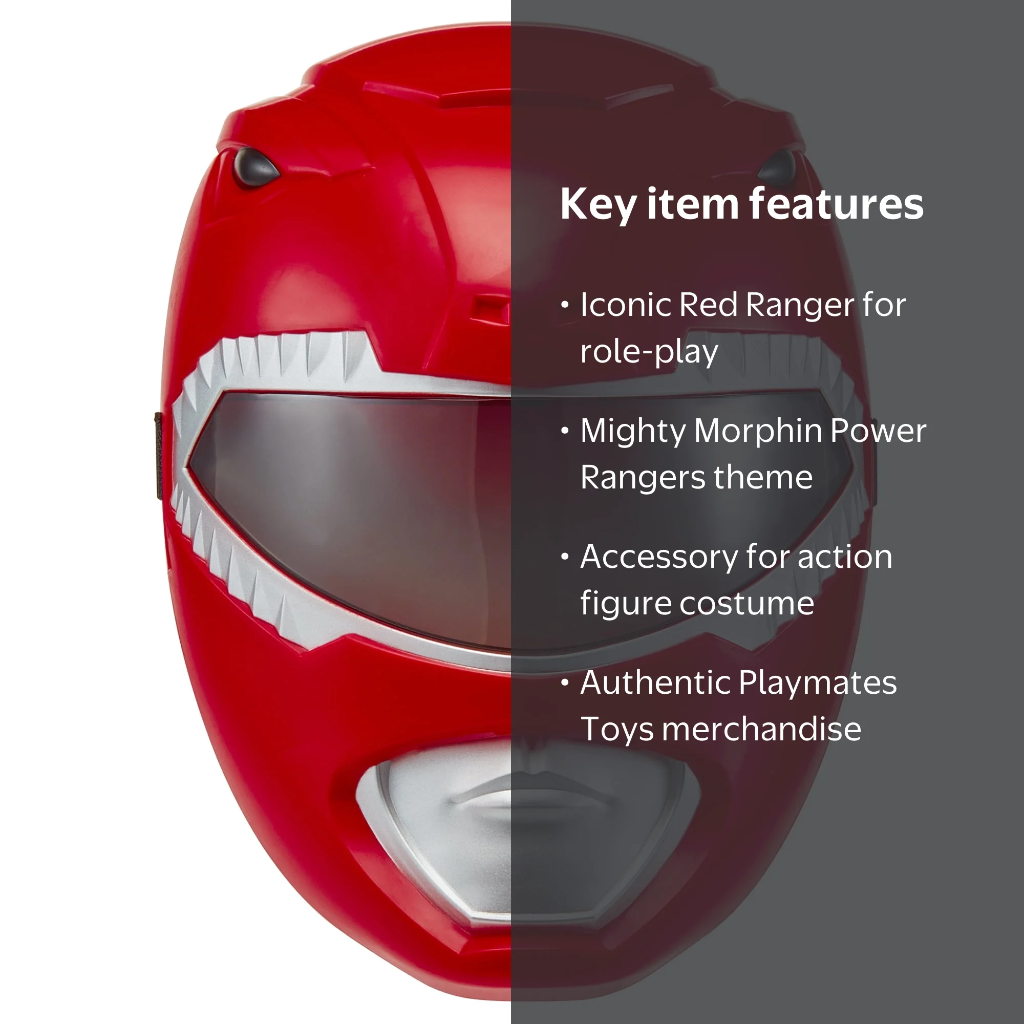 Power Rangers MMPR Máscara De Guardabosques Rojo | Playmates Toys | Máscara Oficial De Power Rangers | A Partir De 3 Años | Accesorio De Cosplay Y Disfraces
