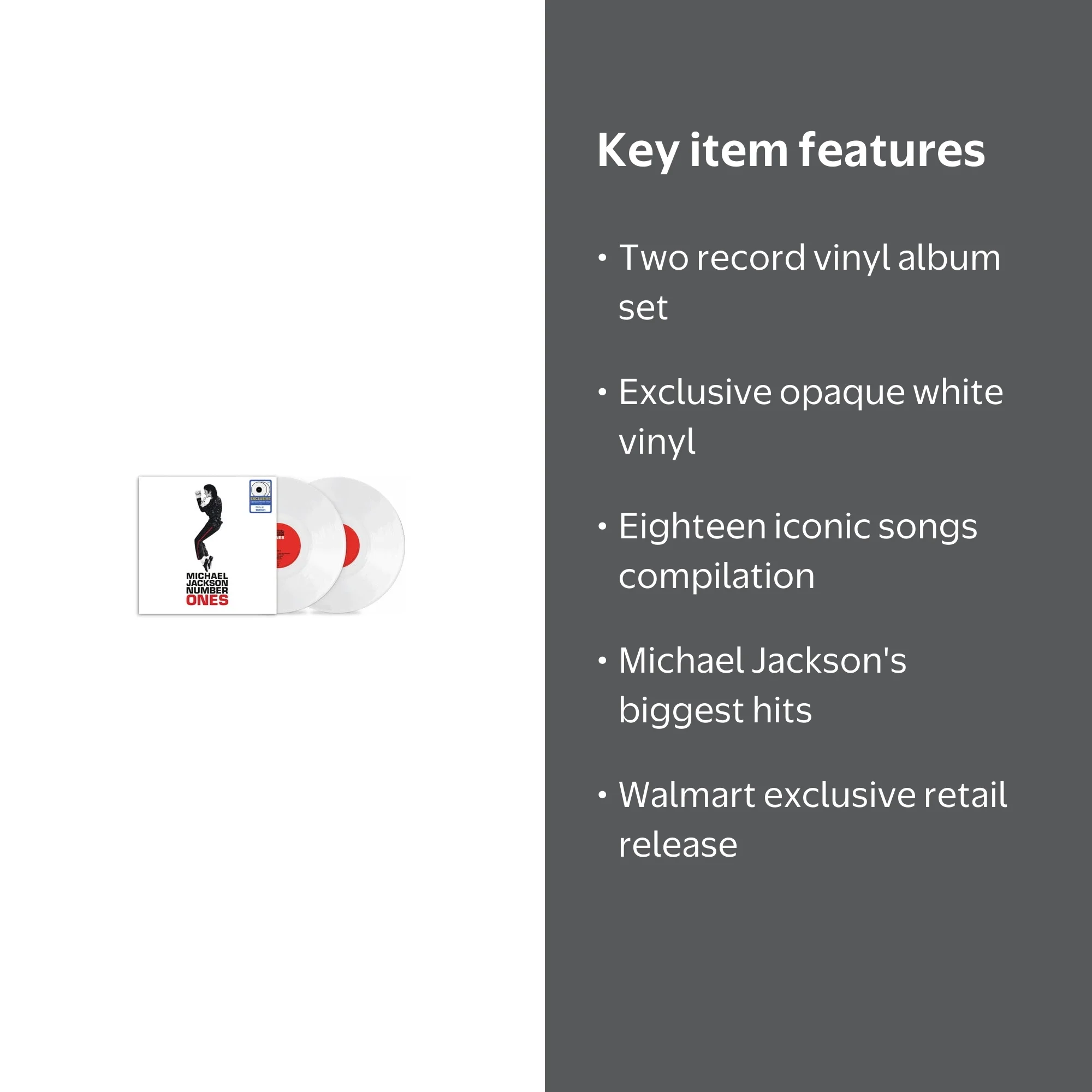 Michael Jackson - Number Ones (Walmart Exclusive) Opaque White - 2