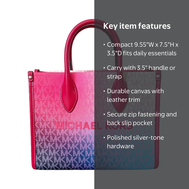 Michael Kors Women's Mirella Small Ombré Signature Logo Satchel