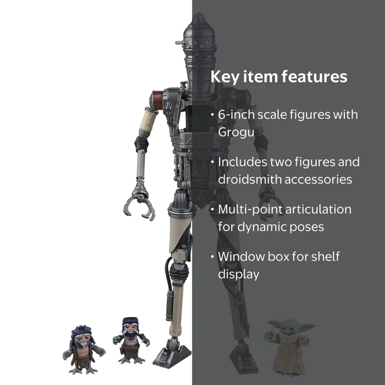 Star Wars, Black Series IG-12 & Grogu 6” 2-Pack, with Accessories