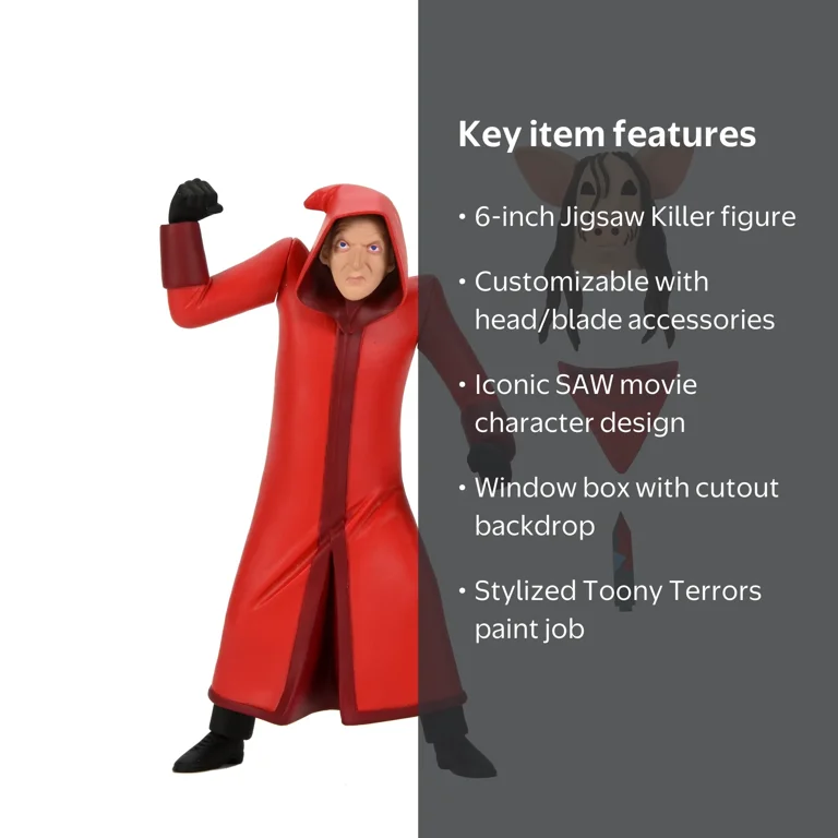 NECA Saw: Toony Terrors Jigsaw Action Figure with Red Cloak (6