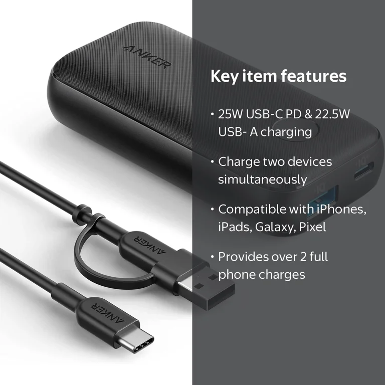 Anker PowerCore 10000 Redux Power Bank Portable Charger with USB-C