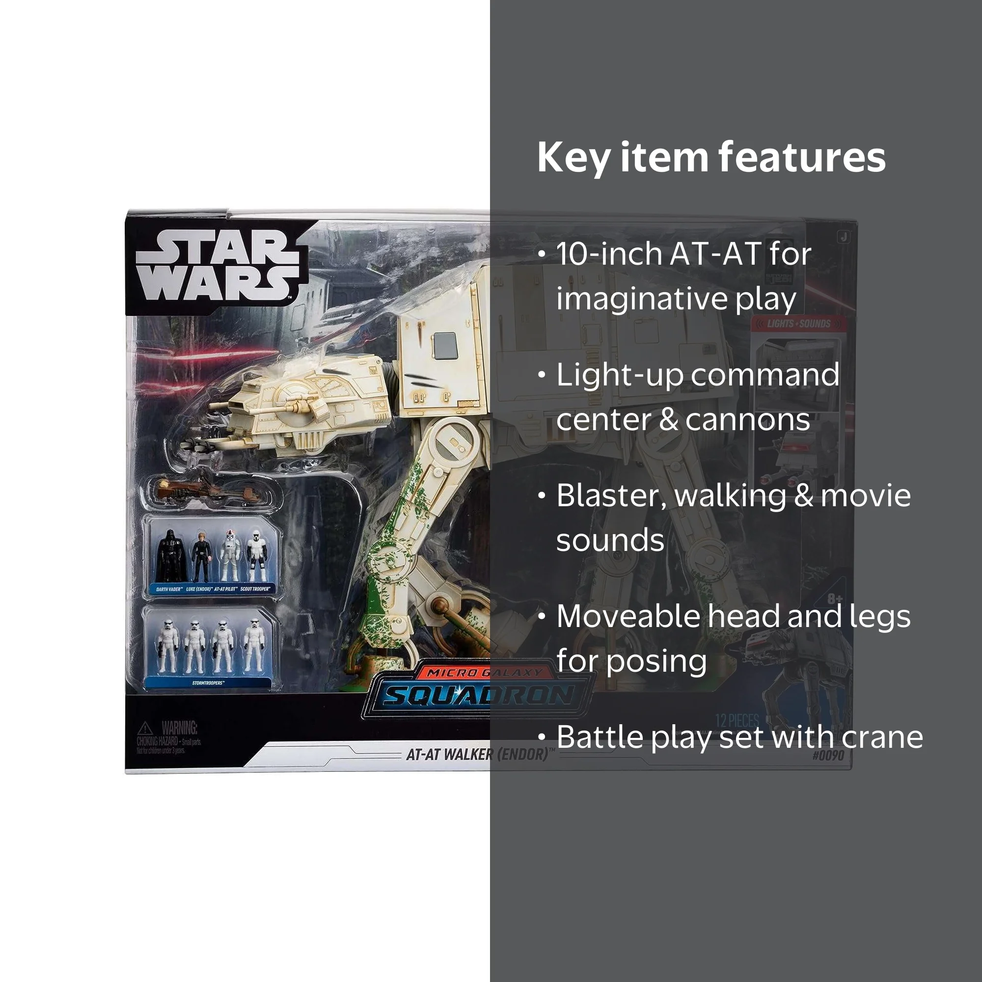 Star Wars Young Jedi Adventure AT-AT Walker Toy, Micro Galaxy