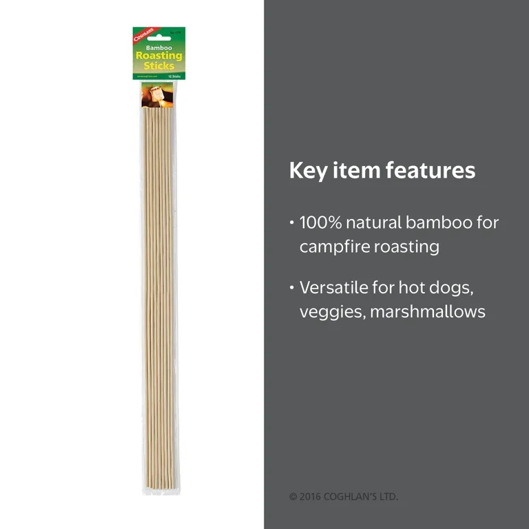 Coghlans Bamboo Roasting Sticks for Campfire, Marshmallow, Camping