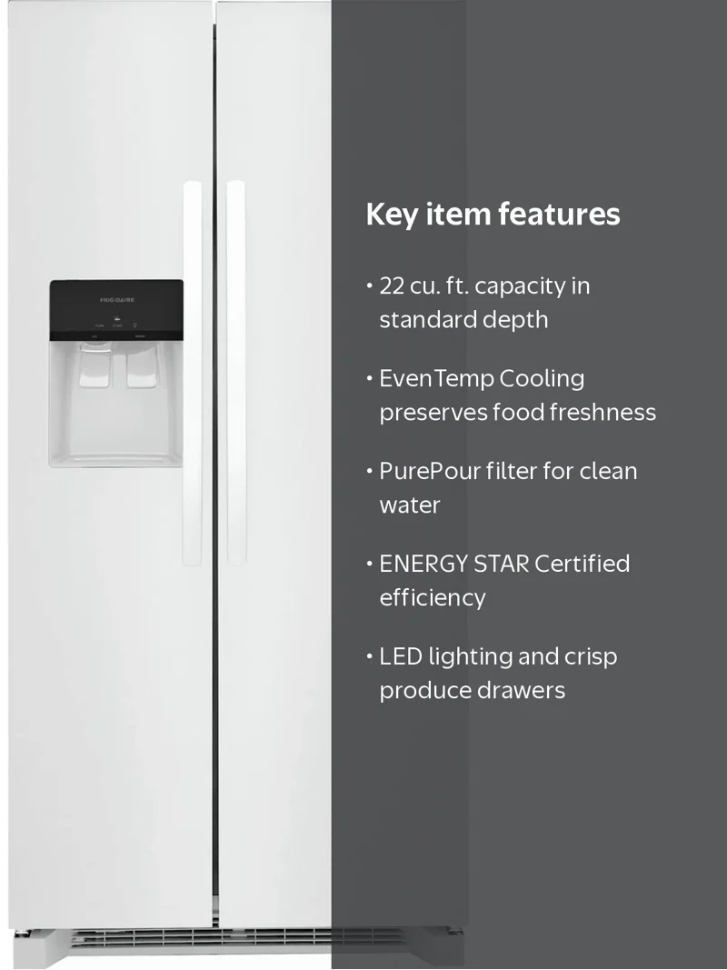 Frigidaire, Full Size Refrigerator, 22 Cu. Ft. 33