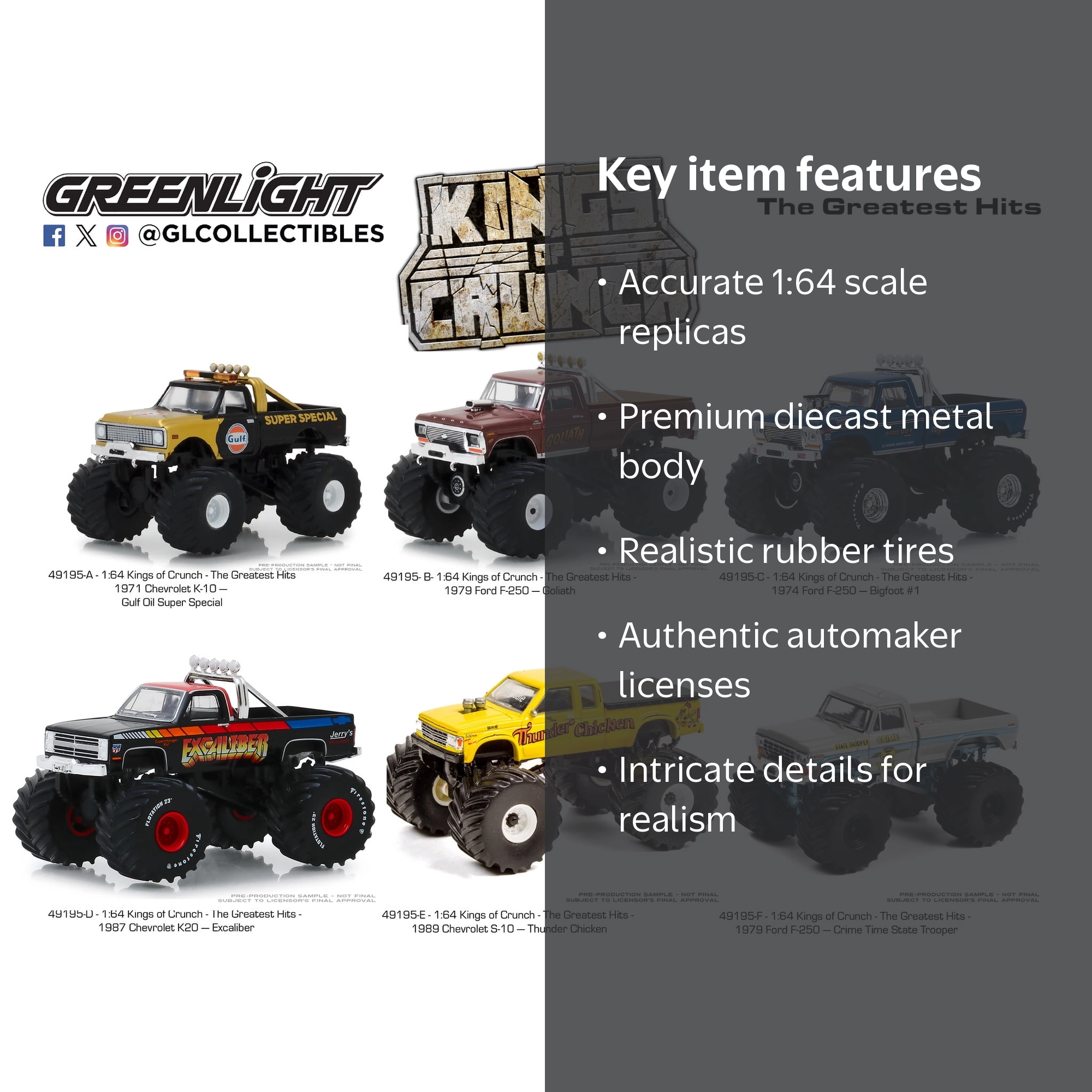 GreenLight Collectibles Kings of Crunch Series 11 1:64 Diecast