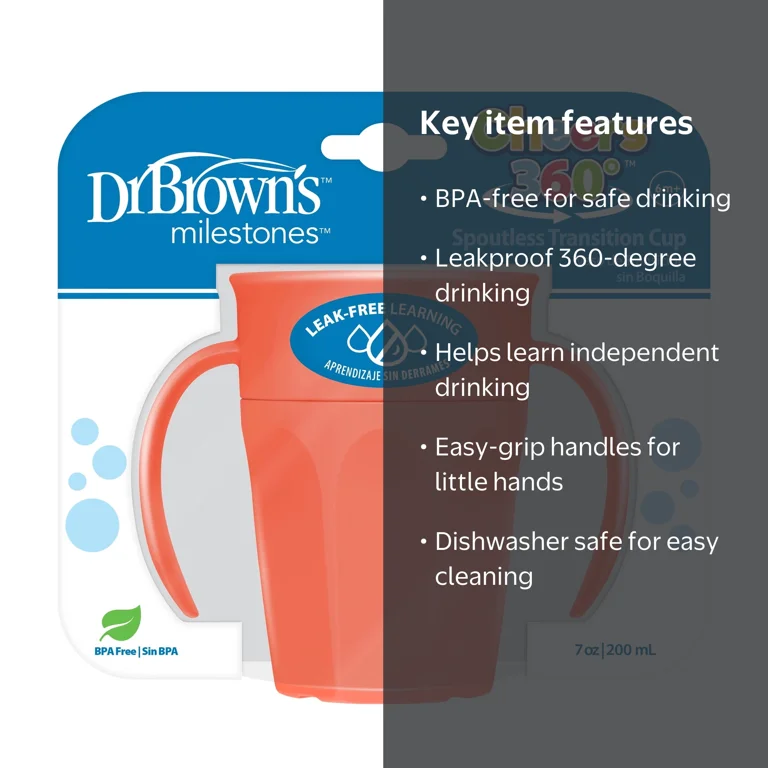 Dr. Brown's Milestones Cheers 360 Cup Spoutless Transition Cup